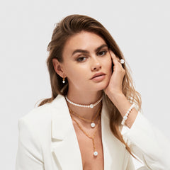 AETIA PEARL HOOP EARRINGS - SMALL