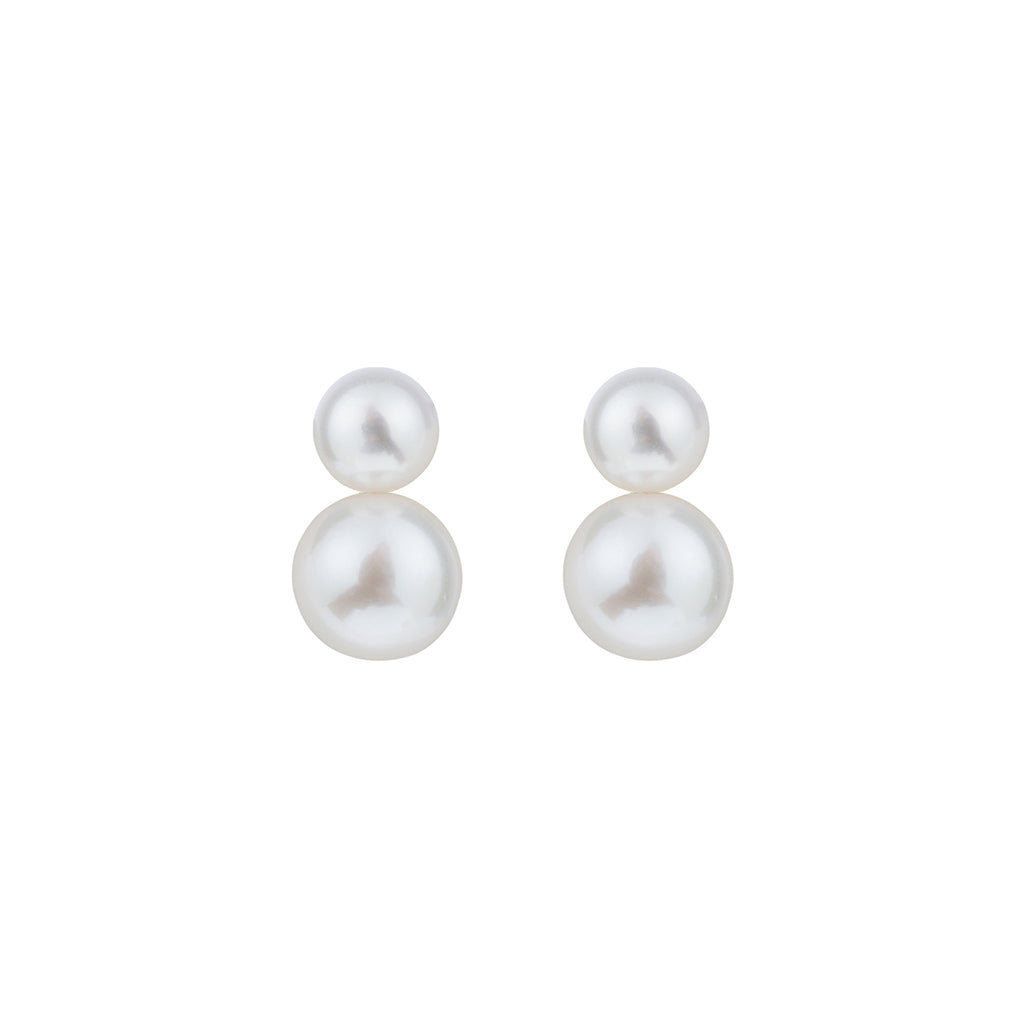 DUETA PEARL STUDS - FIXED - LARGE