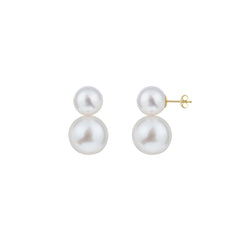DUETA PEARL STUDS - FIXED - LARGE
