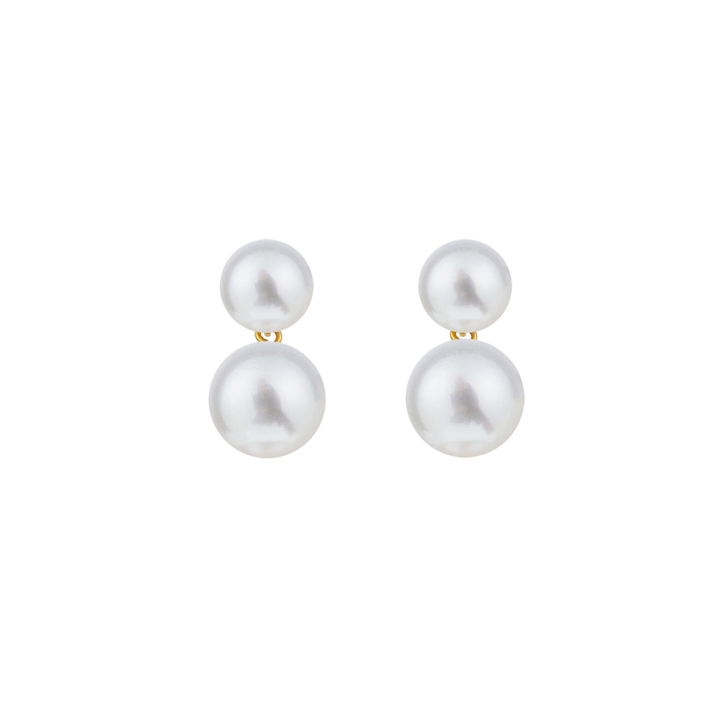 DUET PEARL STUDS - DANGLE - LARGE