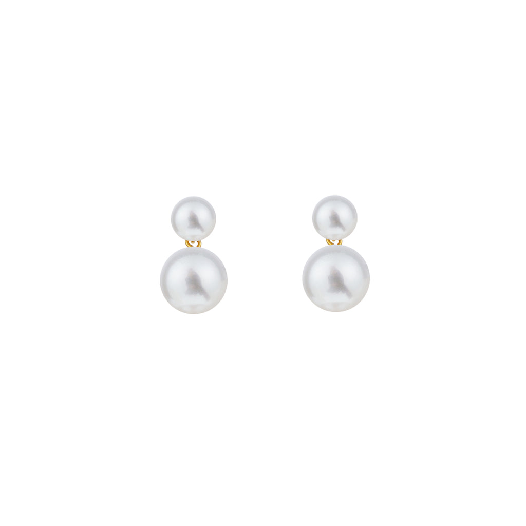 DUET PEARL STUDS - DANGLE - SMALL