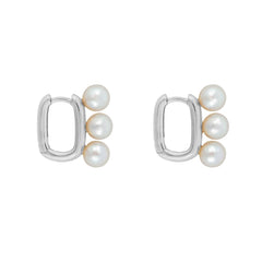 AETIA TRIO PEARL HOOP EARRINGS