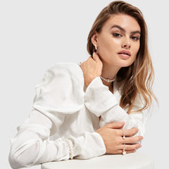 AETIA TRIO PEARL HOOP EARRINGS