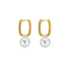 AETIS PEARL HOOP EARRINGS - MEDIUM