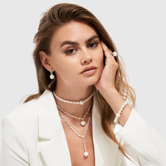 AETIA LARIAT XXL ROUND PEARL CHAIN NECKLACE