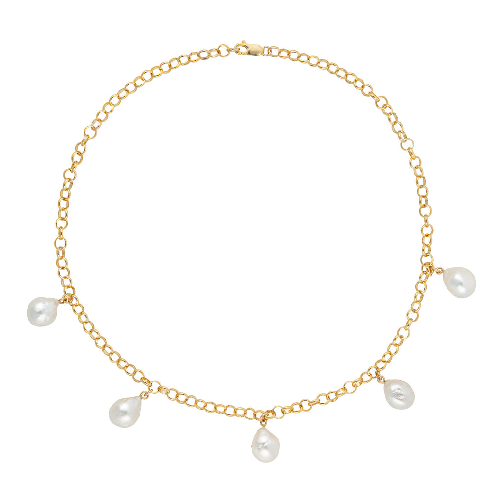 AELIA BAROQUE PEARL CHAIN NECKLACE
