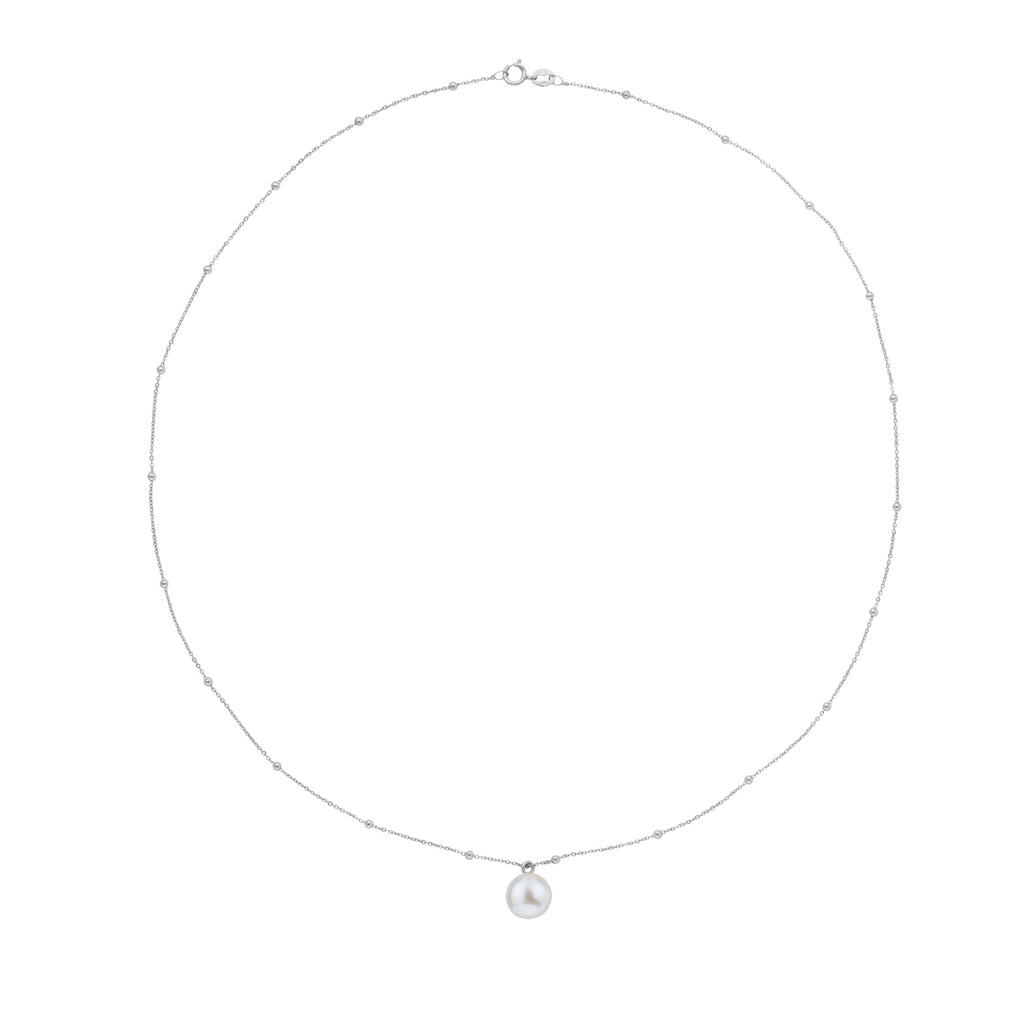 SPHERA FINE CHAIN PEARL NECKLACE