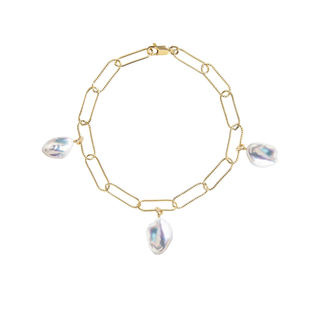 AURELIA KESHI PEARL CHAIN BRACELET