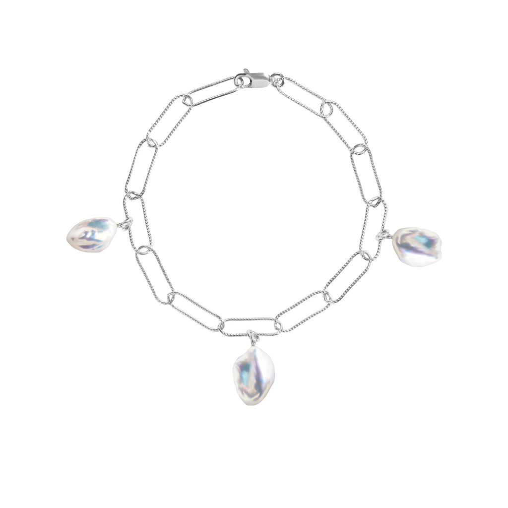 AURELIA KESHI PEARL CHAIN BRACELET