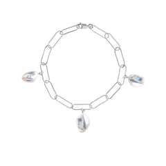 AURELIA KESHI PEARL CHAIN BRACELET