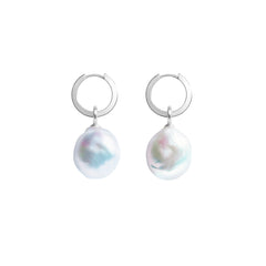 AURELIA BAROQUE PEARL HOOP EARRINGS