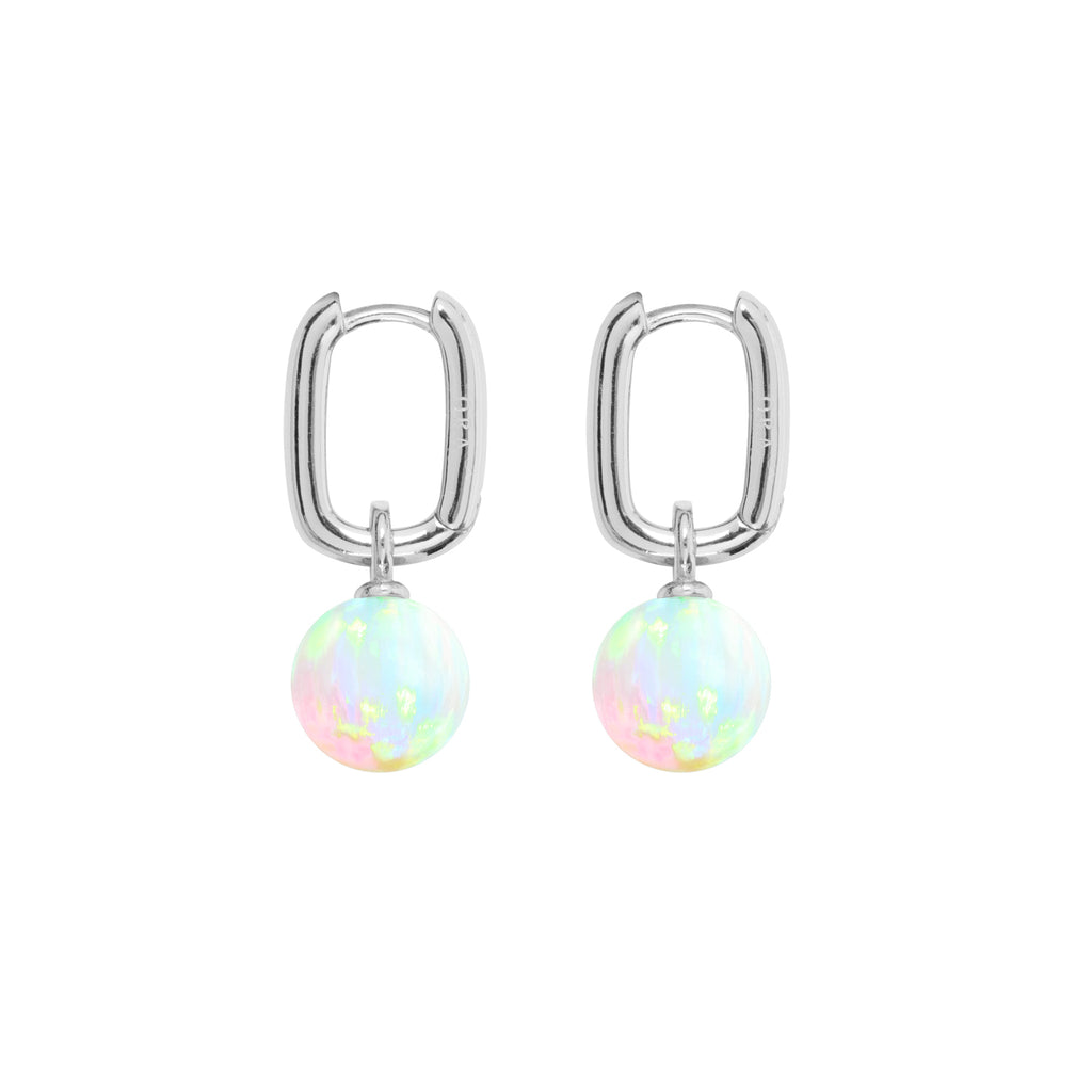 AETIA SEA OPAL HOOP EARRINGS