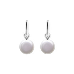 AETIA COIN PEARL HOOP EARRINGS