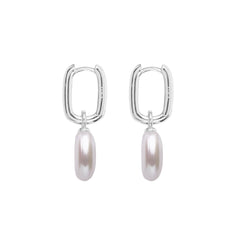 AETIA COIN PEARL HOOP EARRINGS