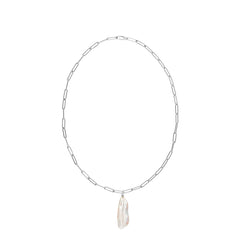 AETIA LONG BAROQUE PEARL CHAIN NECKLACE