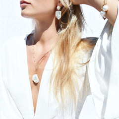 AURELIA FLAT BAROQUE PEARL CHAIN NECKLACE