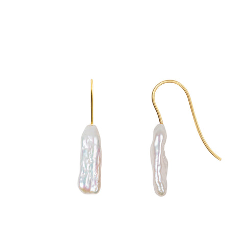 CORALI LONG BAROQUE PEARL HOOK EARRINGS