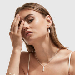 CORALI LONG BAROQUE PEARL HOOK EARRINGS