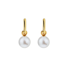 AETIA PEARL HOOP EARRINGS - LARGE