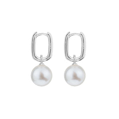 AETIA PEARL HOOP EARRINGS - LARGE