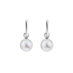 AETIA PEARL HOOP EARRINGS - LARGE