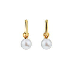 AETIA PEARL HOOP EARRINGS - MEDIUM