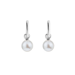 AETIA PEARL HOOP EARRINGS - MEDIUM