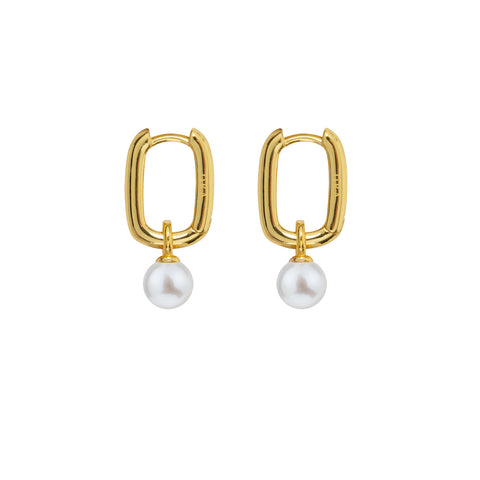 AETIA PEARL HOOP EARRINGS - SMALL