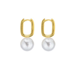 AETIS PEARL HOOP EARRINGS - FIXED - LARGE