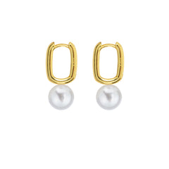 AETIS PEARL HOOP EARRINGS - FIXED - MEDIUM