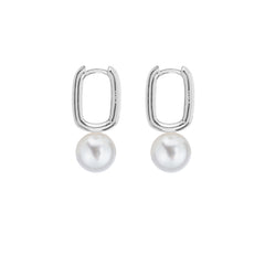 AETIS PEARL HOOP EARRINGS - FIXED - MEDIUM