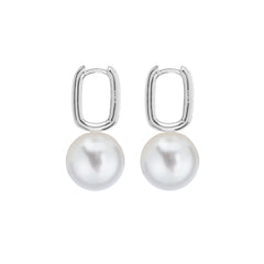 AETIS PEARL HOOP EARRINGS - FIXED - X LARGE