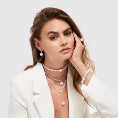 AETIA PEARL HOOP EARRINGS - X LARGE