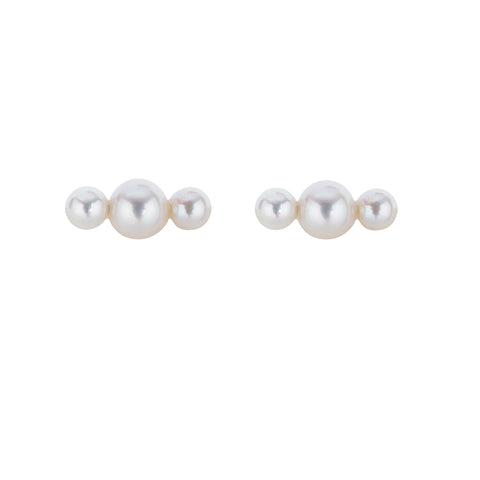 TRIA PEARL STUDS