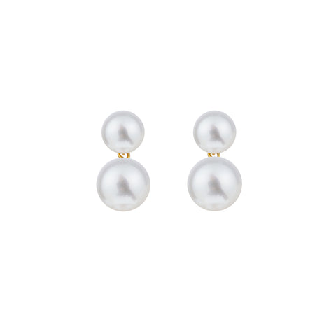 DUET PEARL STUDS - DANGLE - LARGE