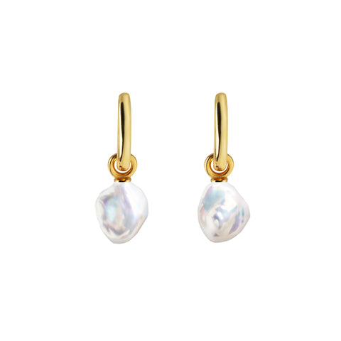 AETIA KESHI PEARL HOOP EARRINGS