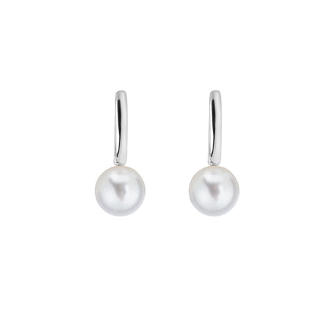 AETIS PEARL HOOP EARRINGS - MEDIUM