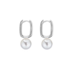AETIS PEARL HOOP EARRINGS - MEDIUM