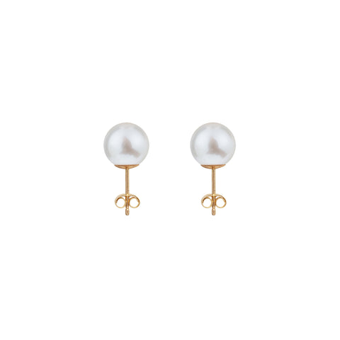CLASSIC PEARL STUDS - MEDIUM