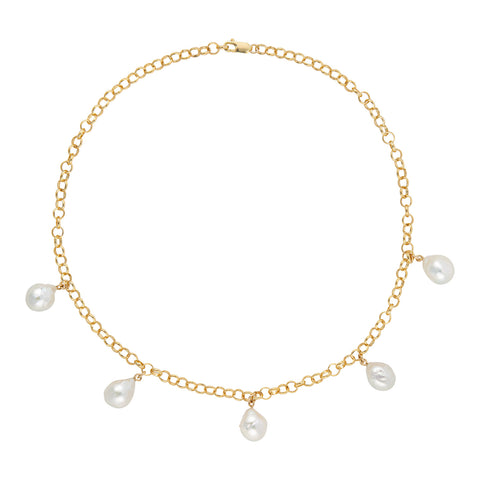 AELIA BAROQUE PEARL CHAIN NECKLACE