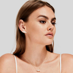 TRIA PEARL SOLID GOLD NECKLACE
