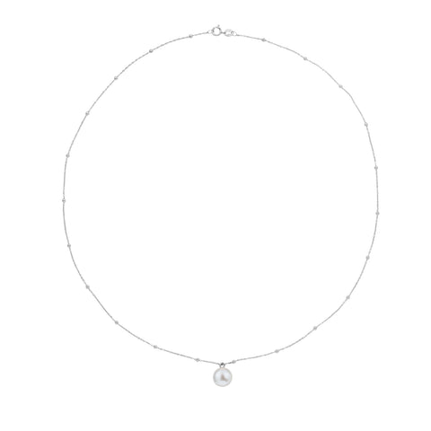 SPHERA FINE CHAIN PEARL NECKLACE