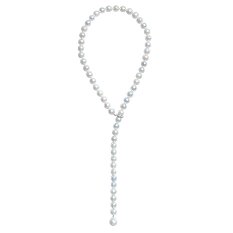 XL PEARL LARIAT NECKLACE