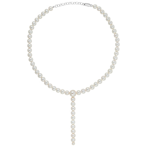 PLUVIA ROUND PEARL NECKLACE - LONG