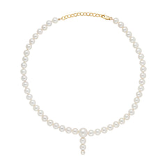 PLUVIA ROUND PEARL NECKLACE - SHORT