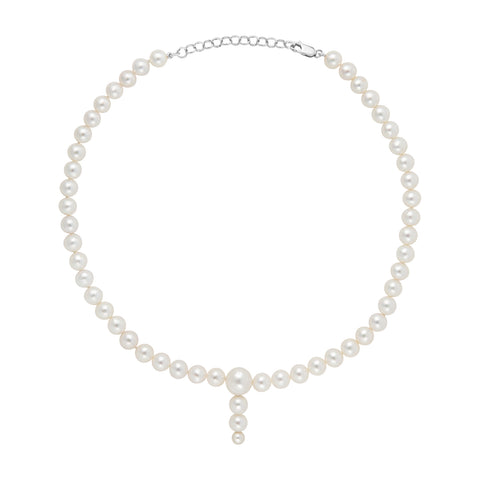 PLUVIA ROUND PEARL NECKLACE - SHORT