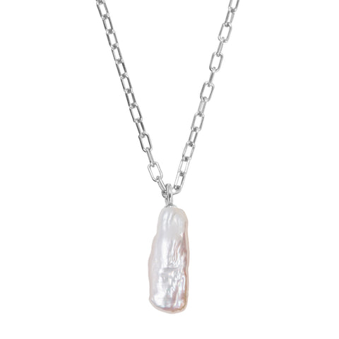 CORALIA LONG BAROQUE PEARL PENDANT