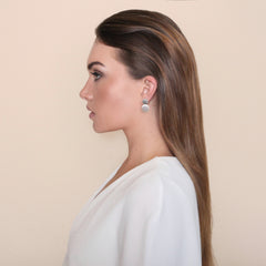 HALO COIN PEARL EARRINGS