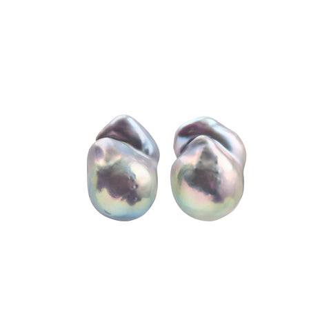 NEBULA GREY PEARL EARRINGS