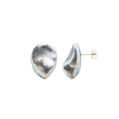 PLUVIA GREY PEARL EARRINGS